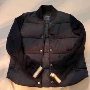 Abercrombie black bomber jacket